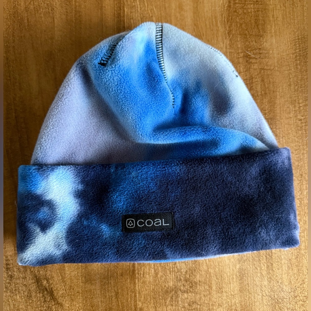 Coal Fleece Blue Tie Dye Beanie